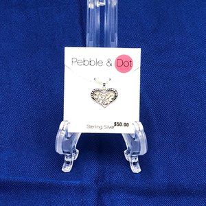 💐2/$15NWT Sterling Silver Filigree Heart Necklace